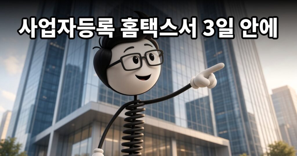 사업자등록 홈택스서 3일 안에 — 코발좋