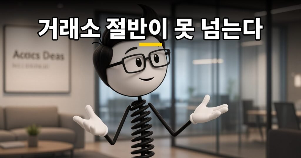 거래소 절반이 못 넘는다 — 코발좋